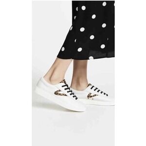 Tretorn Nylite Plus Leather Women's Sneaker Shoes Size 10 White Leopard NEW